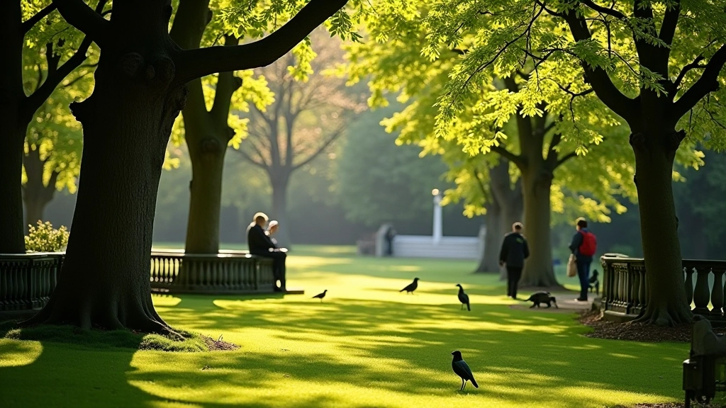 St Stephen's Green Dublin historic park with mature trees and urban wildlife